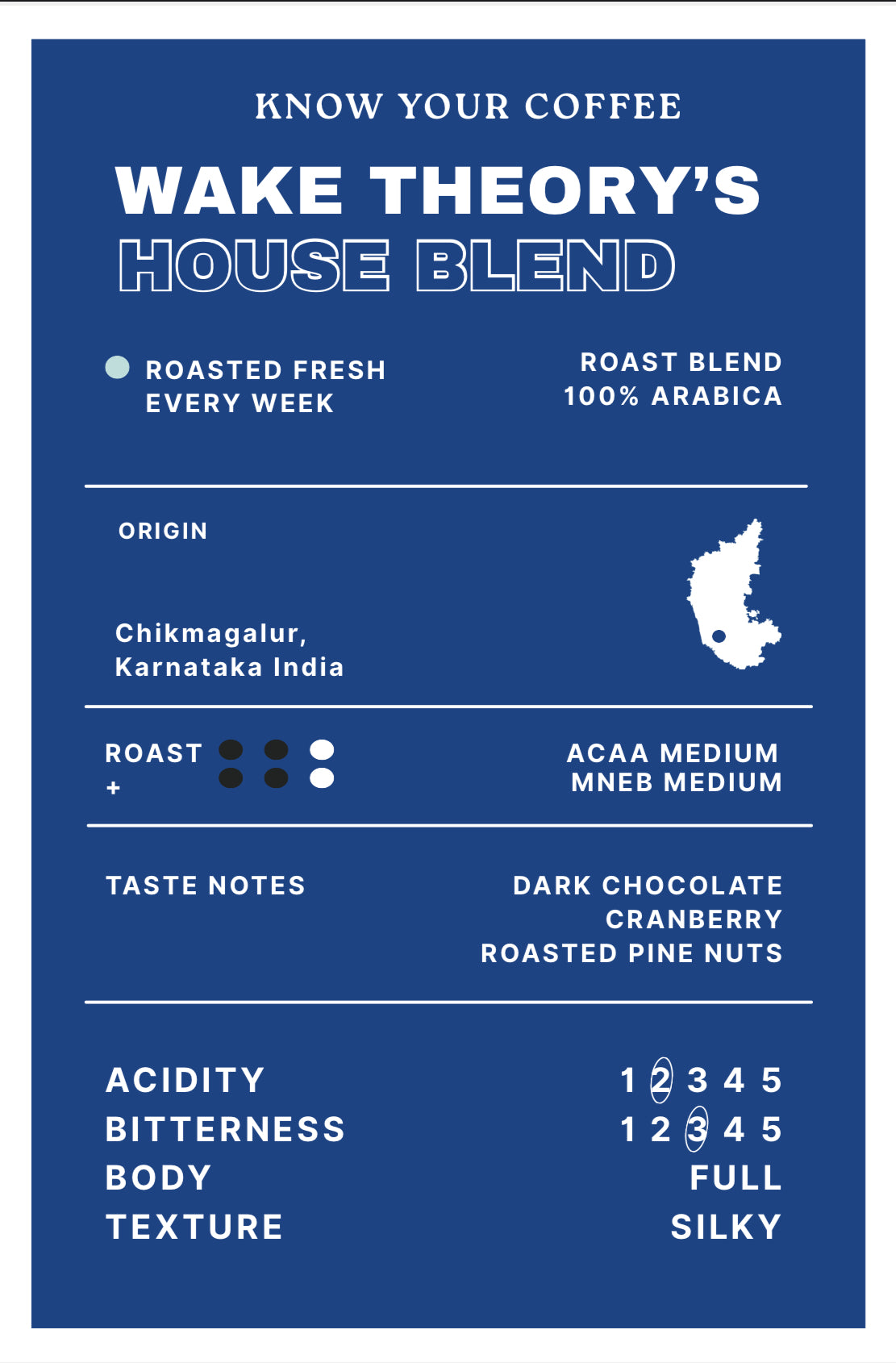 Wake Theory House Blend | 250g | Medium Roast | 100% Arabica Specialty Coffee