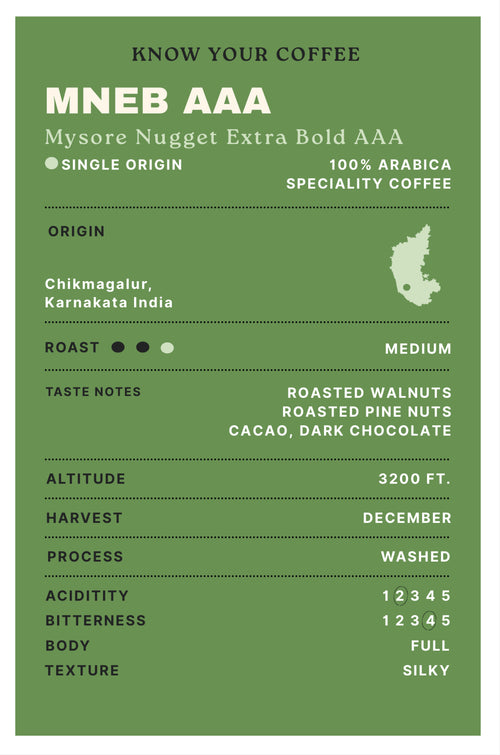 Wake Theory Mysore Nugget  Extra Bold AAA | 250g | Single Origin | 100% Arabica Specialty Coffee